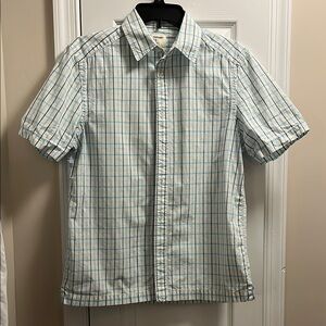 Old Navy Blue and White Casual Button Down Shirt